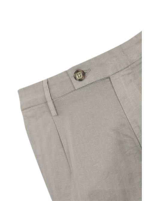 Pantalone Mucha in cotone e lino cemento RE-HASH | P0081 7F1390170